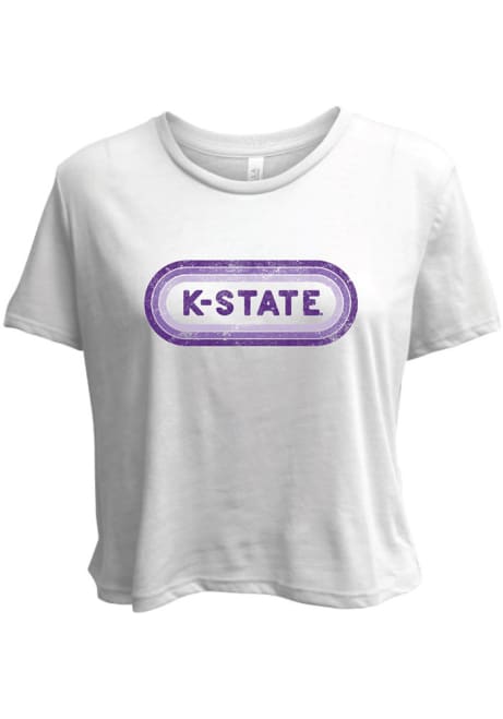 K-State Wildcats Ombre Oval Short Sleeve T-Shirt - White