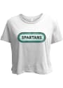 Michigan State Spartans Womens Ombre Oval T-Shirt - White