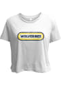 Michigan Wolverines Womens Ombre Oval T-Shirt - White