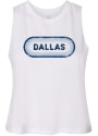 Dallas Women's White Ombre Oval Cropped Tank Top