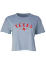 Texas Womens 1845 State Shape T-Shirt - Light Blue