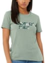 Michigan State Spartans Womens Floral Jersey T-Shirt - Green