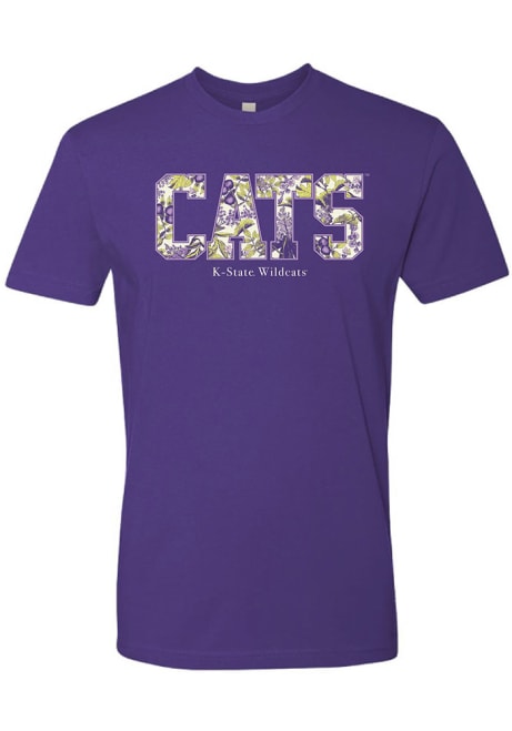 K-State Wildcats Floral Short Sleeve T-Shirt - Purple