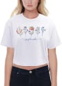 Kansas Jayhawks Womens Floral Crop T-Shirt - White