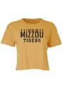 Missouri Tigers Womens Jade Crop T-Shirt - Gold