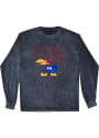 Kansas Jayhawks Womens Mineral Wash T-Shirt - Navy Blue