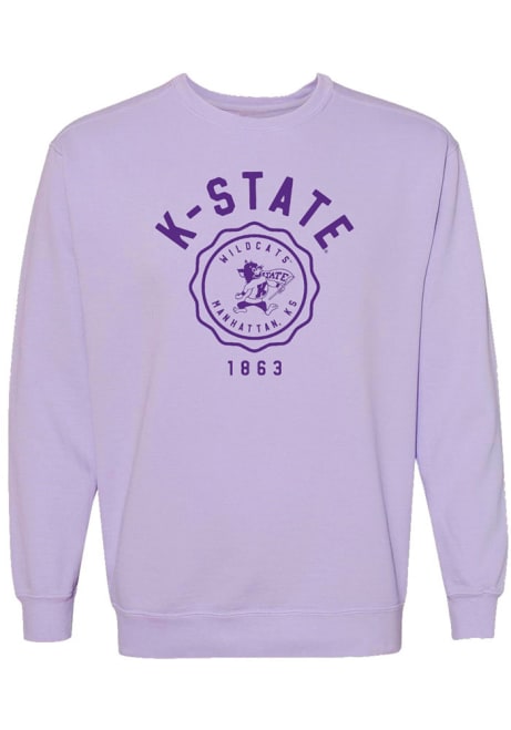 Womens Purple K-State Wildcats Seal Crew Sweatshirt