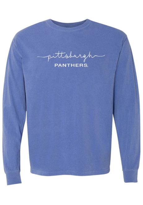 Womens Blue Pitt Panthers Classic Script LS Tee