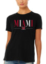Miami RedHawks Womens Classic T-Shirt - Black