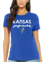 Kansas Jayhawks Womens Script Logo T-Shirt - Blue