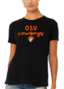 Oklahoma State Cowboys Womens Script Logo T-Shirt - Black