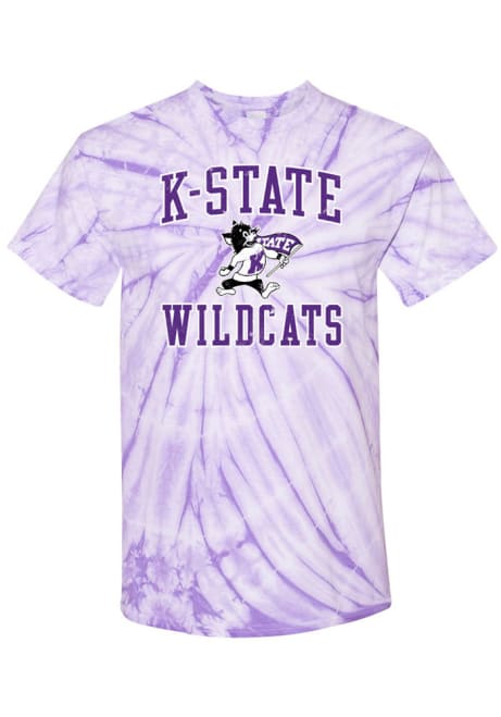 K-State Wildcats Quinn Tie Dye Short Sleeve T-Shirt - Lavender