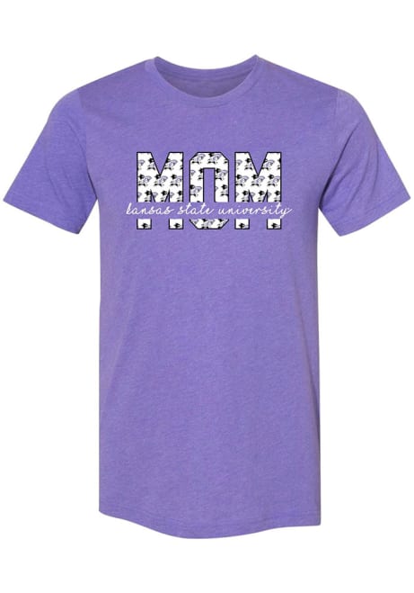 K-State Wildcats Mom Block Short Sleeve T-Shirt - Purple