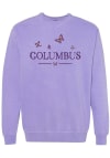 Main image for Columbus Womens Purple Butterflies Wordmark Crew Sweatshirt
