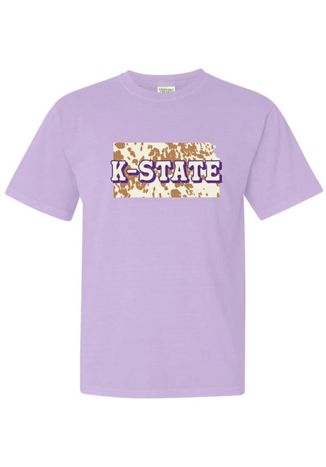 K-State Wildcats State Short Sleeve T-Shirt - Lavender