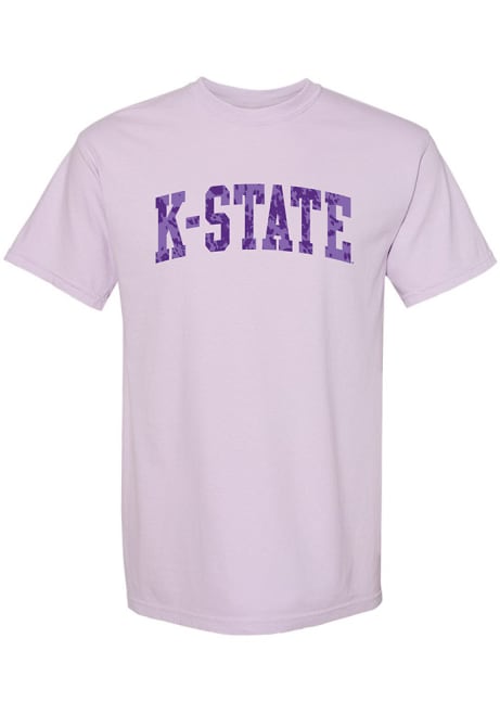 K-State Wildcats Cow Print Short Sleeve T-Shirt - Lavender