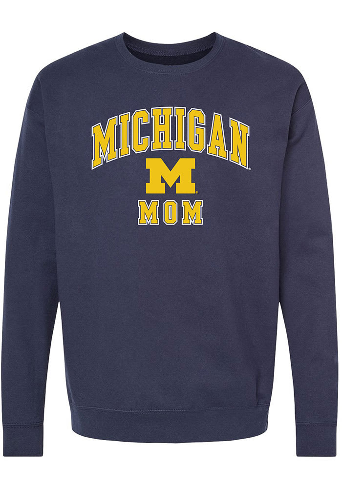 Michigan Wolverines Summit Sportswear Crew Sweatshirt Womens BLUE