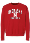 Main image for Womens Red Nebraska Cornhuskers Grandma Crew Sweatshirt