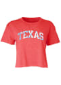 Texas Womens Tie-Dye Infill T-Shirt - Red