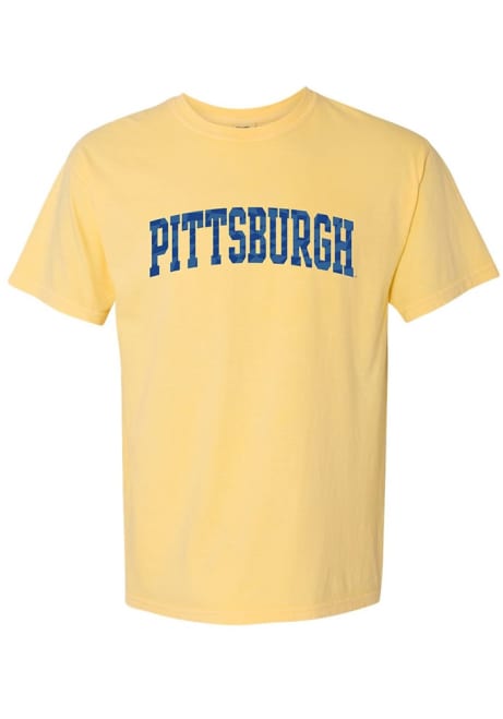 Pitt Panthers Checkerboard Short Sleeve T-Shirt - Yellow