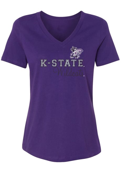 K-State Wildcats Rhinestone Short Sleeve T-Shirt