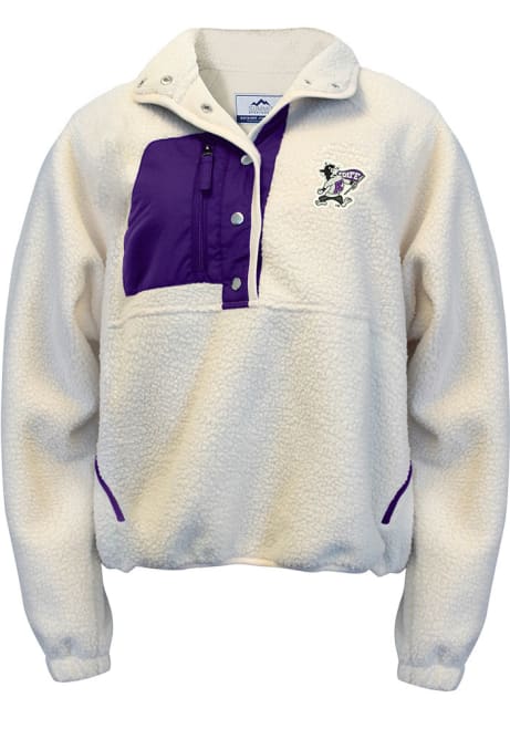 Womens Oatmeal K-State Wildcats Lana Qtr Zip