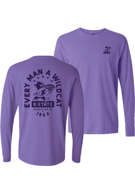 Womens Purple K-State Wildcats Concert LS Tee