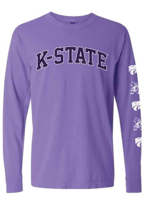 Womens Purple K-State Wildcats Repeat LS Tee