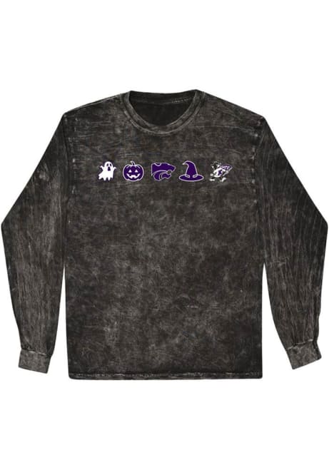 Womens  K-State Wildcats Groovy Ghoul LS Tee