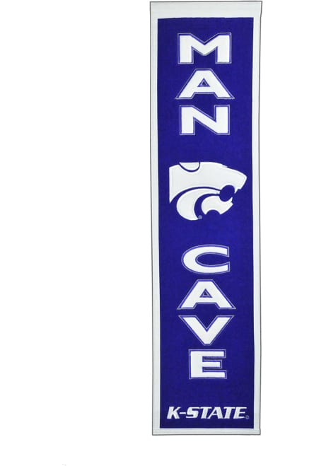 Purple K-State Wildcats 8x32 Man Cave Banner