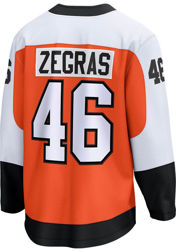 Trevor Zegras Philadelphia Flyers Mens ORANGE Breakaway Home