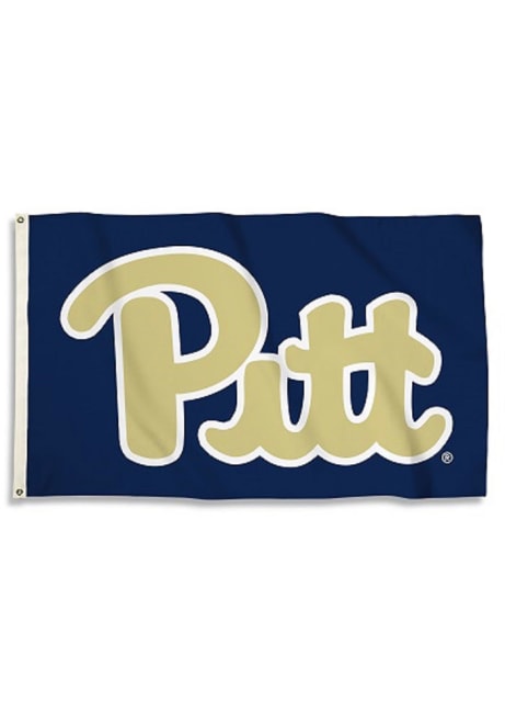 Pitt Panthers 3x5 Ft Silk Screen Grommet Navy Flag
