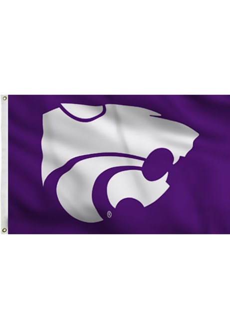 Purple K-State Wildcats Team logo Silk Screen Grommet Flag