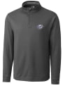 Kansas City Royals Cutter and Buck Topspin 1/4 Zip Pullover - Charcoal