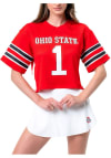 Main image for Womens Red Ohio State Buckeyes Cropped Detail Jersey Fashion Football