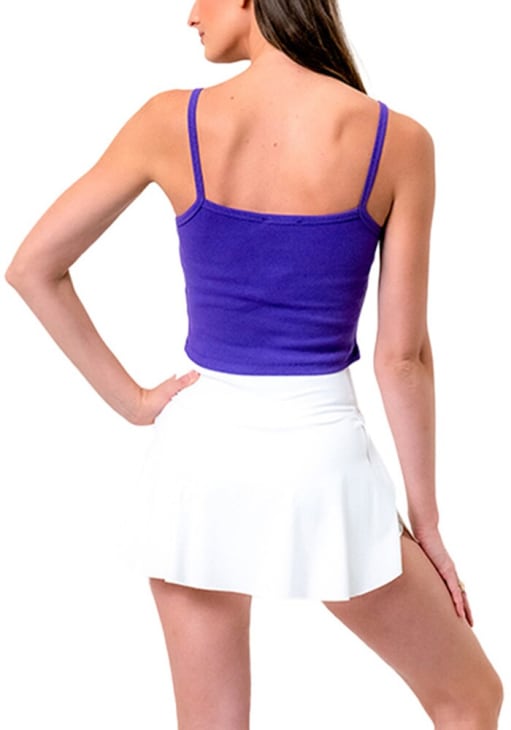 LSU Tigers Womens Purple Sideline Cropped Tank Top