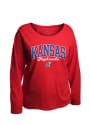 Kansas Jayhawks Womens Womens Curves Long Sleeve Red Plus Size T-Shirt