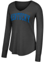 Kentucky Wildcats Womens Waffle Wordmark T-Shirt - Grey