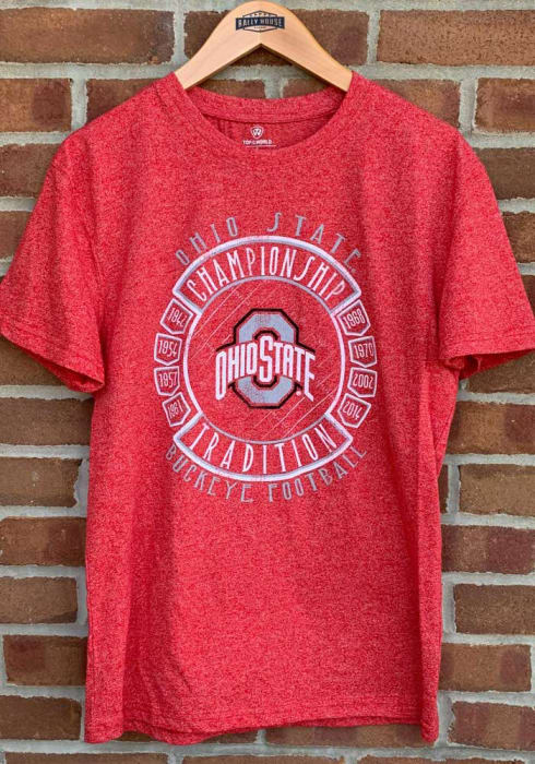 Buckeyes Mock Twist Traditions Short Sleeve Fashion T Shirt