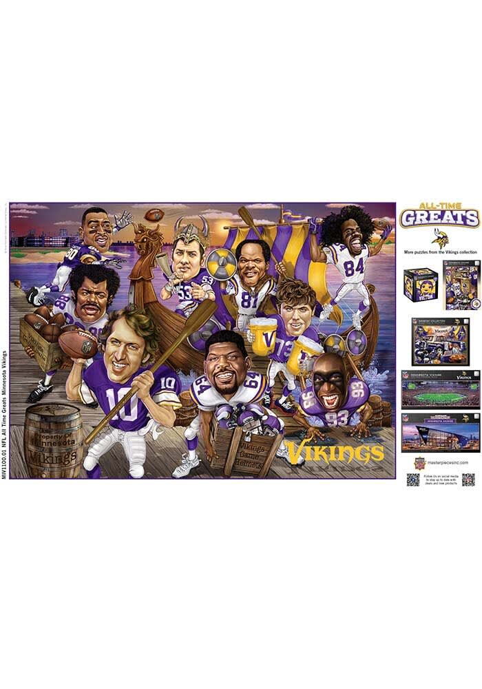 Minnesota Vikings PURPLE All-Time Greats 500 pc Puzzle - 1710528