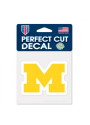 Michigan Wolverines 4x4 Perfect Cut Auto Decal - Yellow