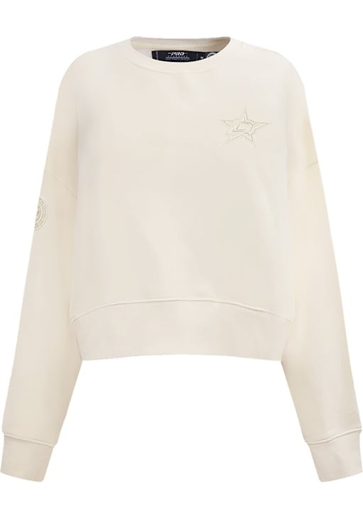 Pro Standard Dallas Stars Womens White Neutral Crew Sweatshirt
