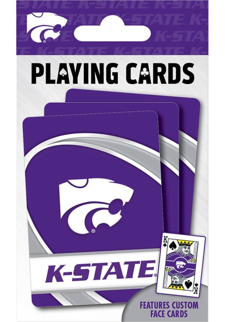 Purple K-State Wildcats Team Playing Cards
