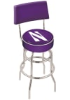Main image for Black Northwestern Wildcats Double-Ring Swivel with Back Pub Stool