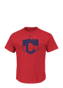 Majestic Cleveland Indians Red Pass Through Fashion Tee