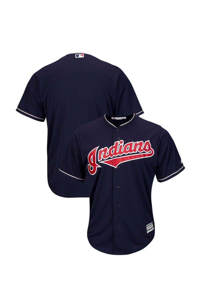 majestic men's replica cleveland indians cool base red cooperstown jersey