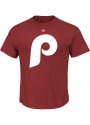 Majestic Philadelphia Phillies Maroon Cooperstown Logo Tee