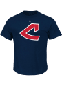 Majestic Cleveland Indians Navy Blue Cooperstown Logo Tee