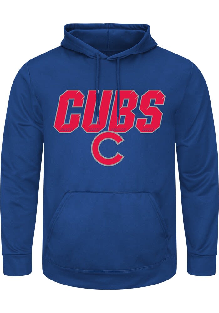 Chicago Cubs Mens Majestic ROYAL High Energy Hood