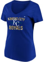 Majestic Kansas City Royals Womens Blue Relentless Attack V-Neck